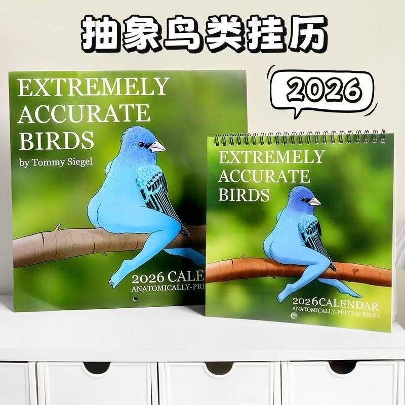 极度精确的鸟英文2026日历