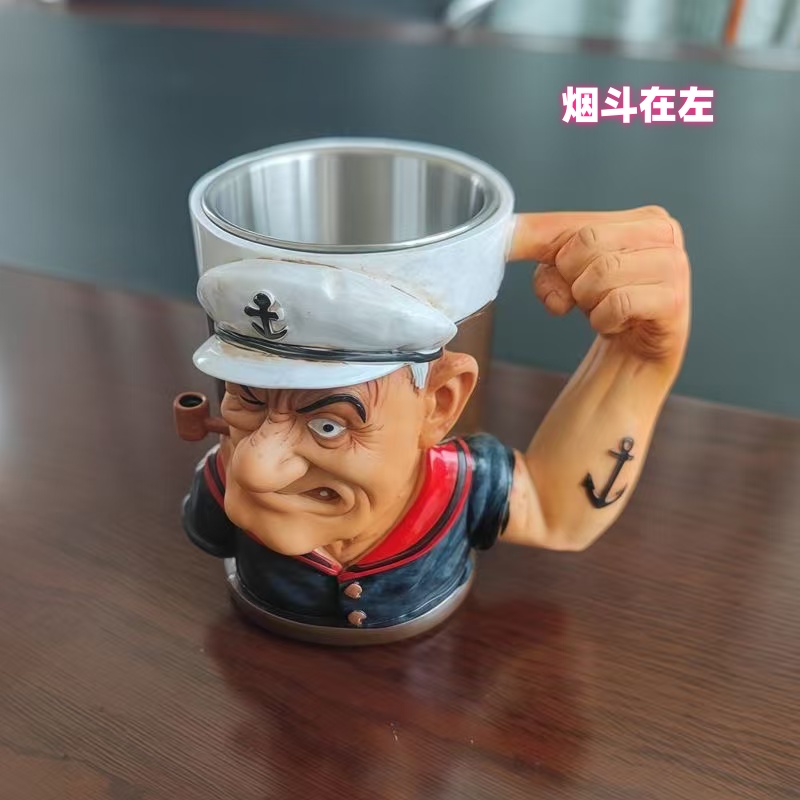 大力水手复古马克杯