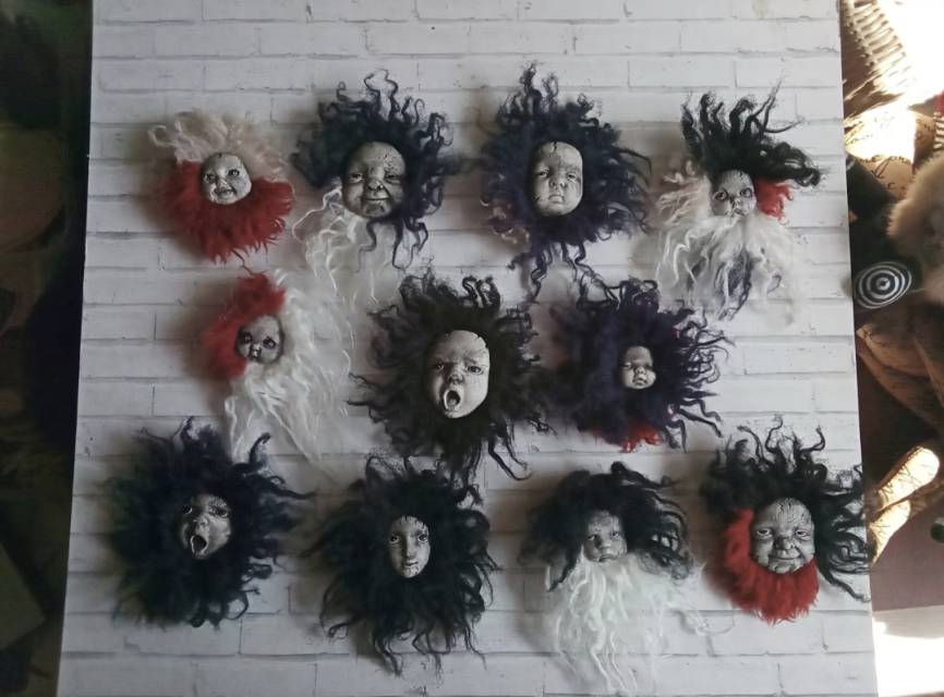 俄罗斯艺术家手作|怪怪美美脸脸情绪胸针