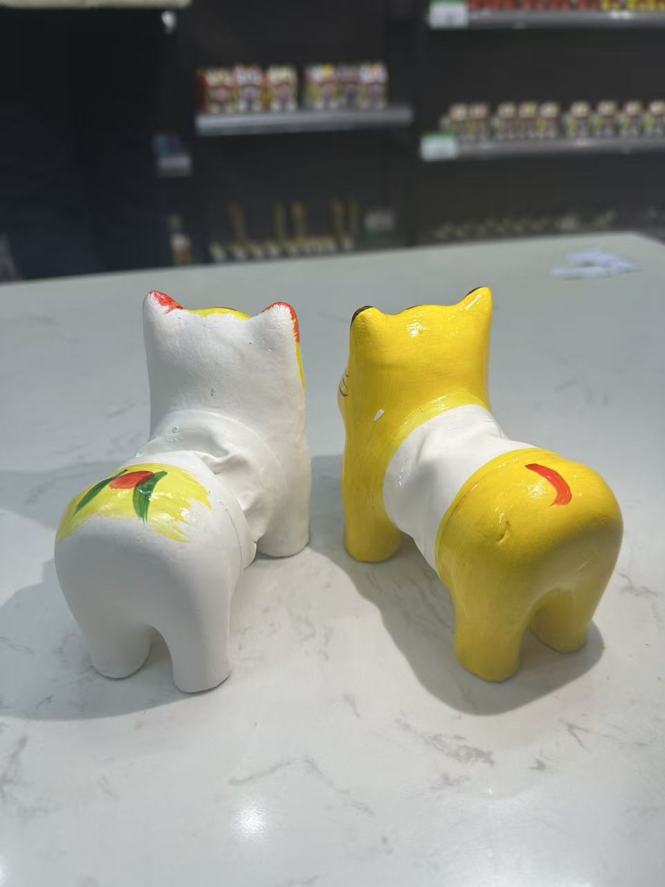 莒国魏氏非遗泥塑｜泥叫虎白色基础款-魏爷爷店铺直发