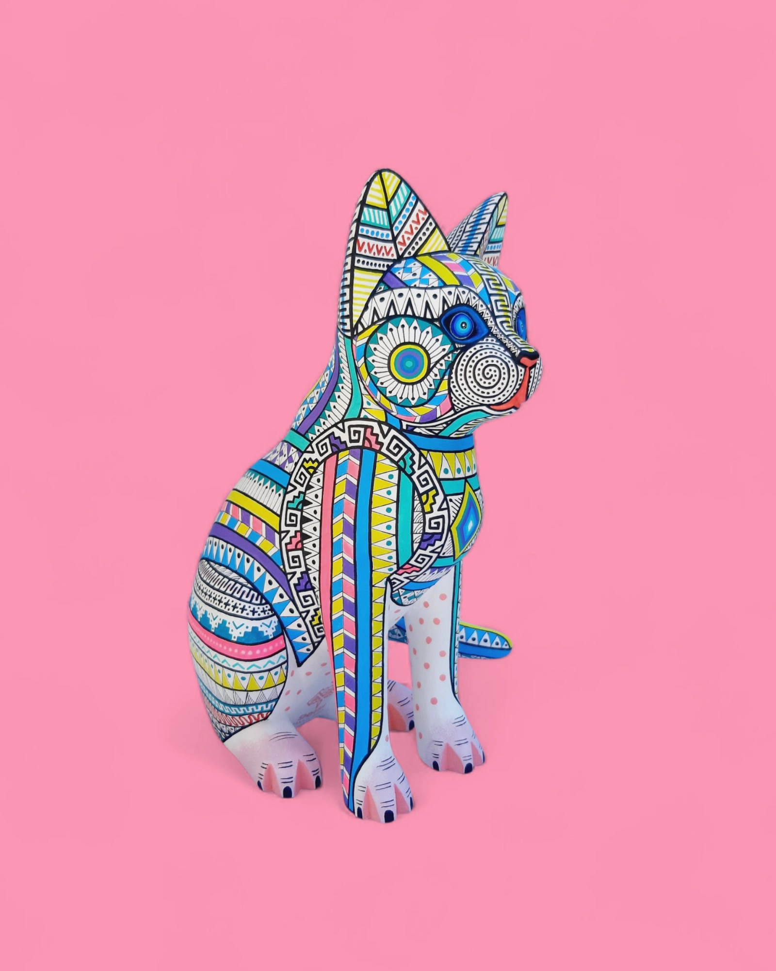 Alebrije｜粉彩猫咪神兽