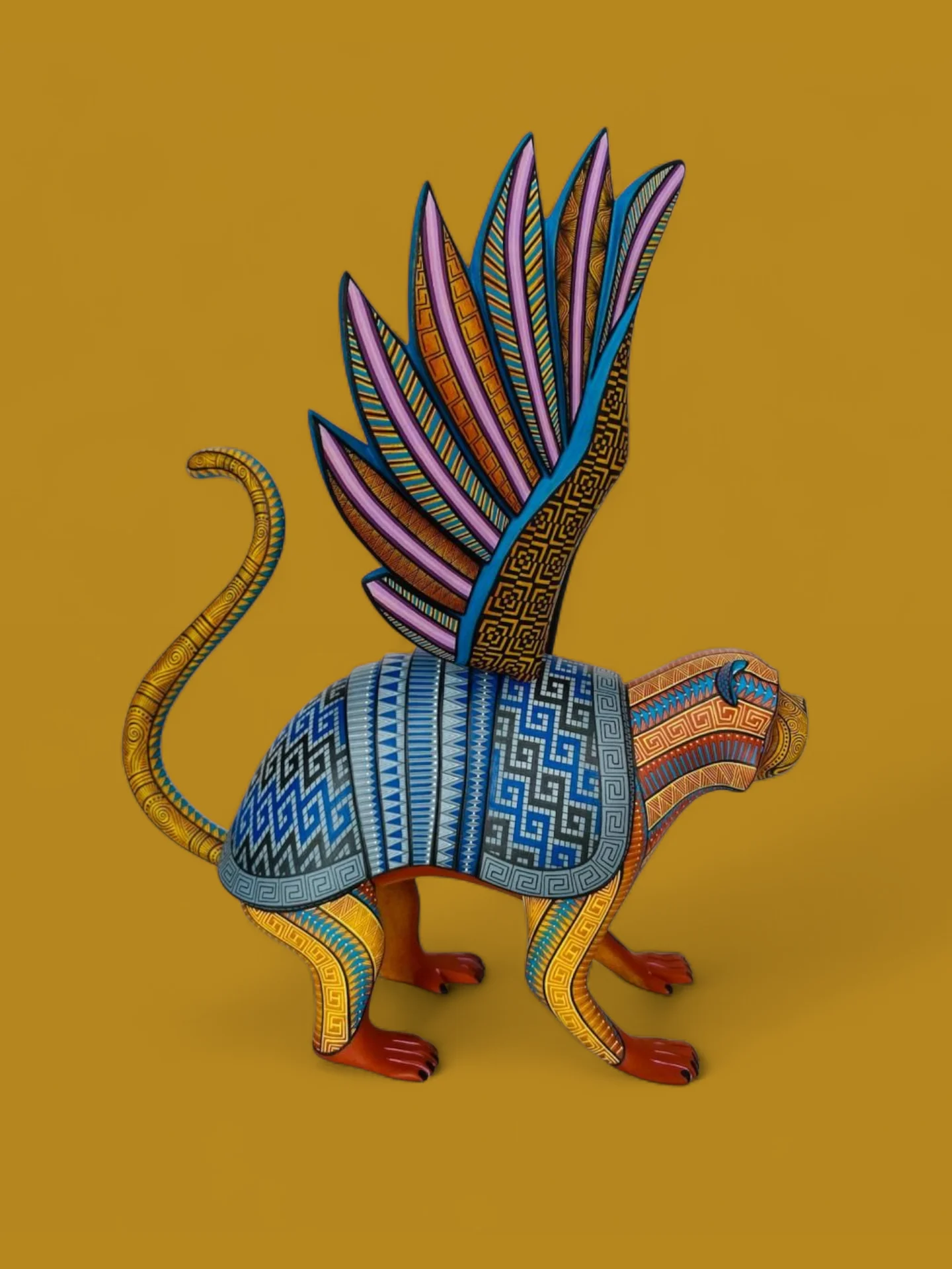 Alebrije｜融合神兽木雕：猴、犰狳与鹰