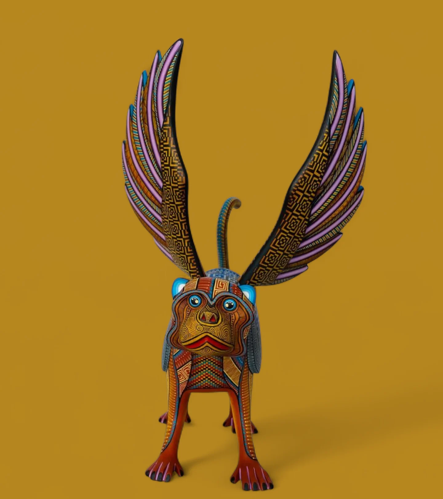 Alebrije｜融合神兽木雕：猴、犰狳与鹰