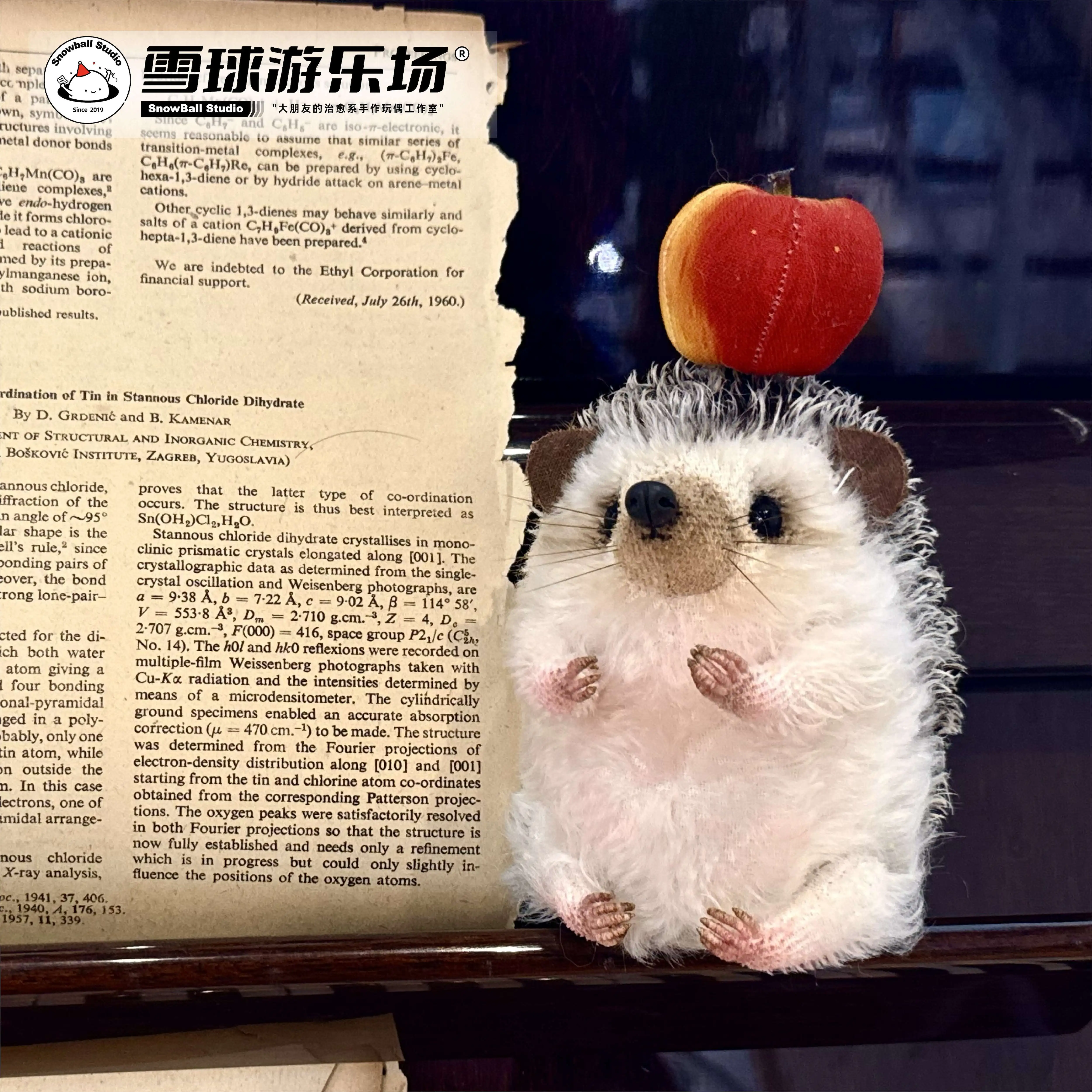 雪球游乐场｜刺猬大福材料包-德国steiff刺猬皮毛