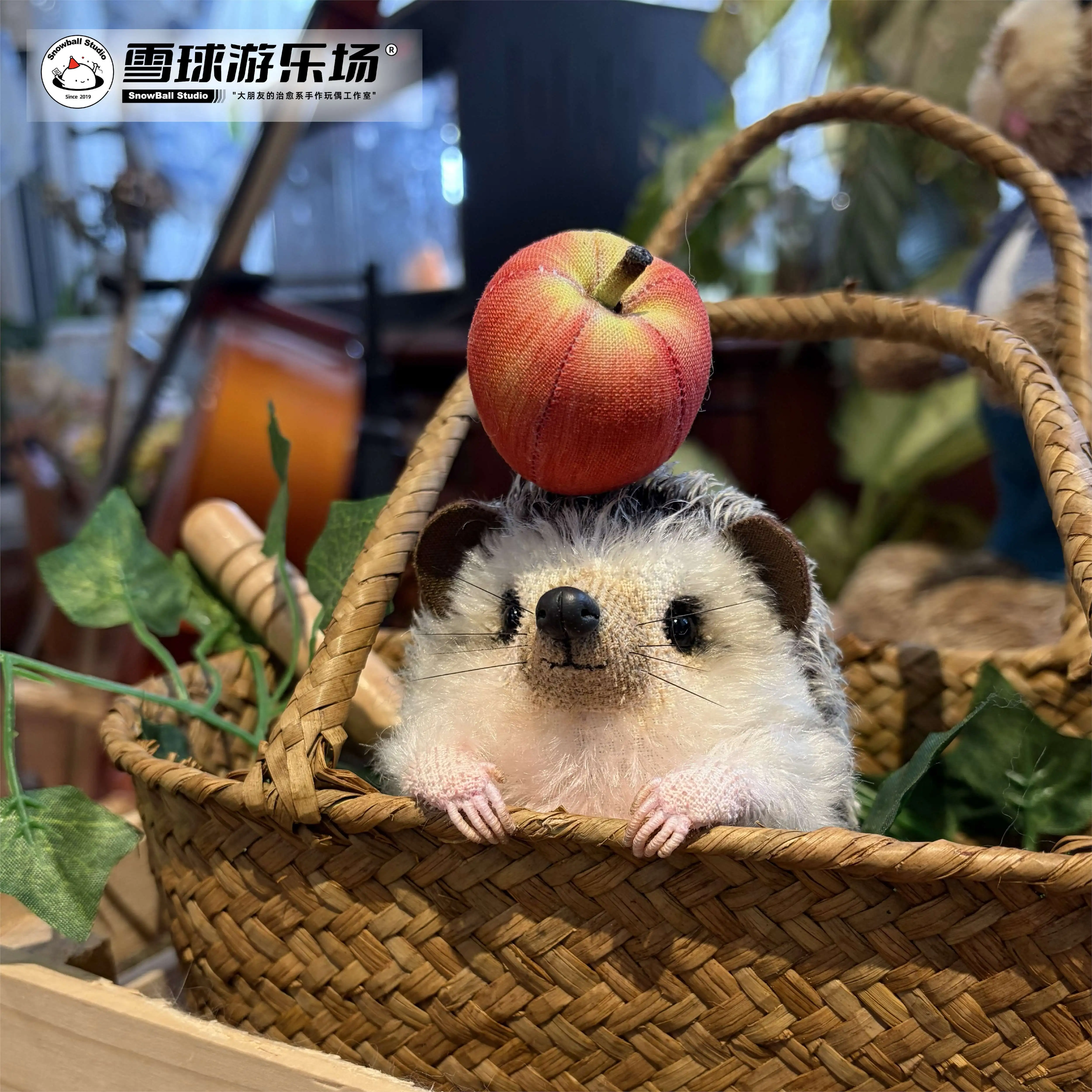 雪球游乐场｜刺猬大福材料包-德国steiff刺猬皮毛