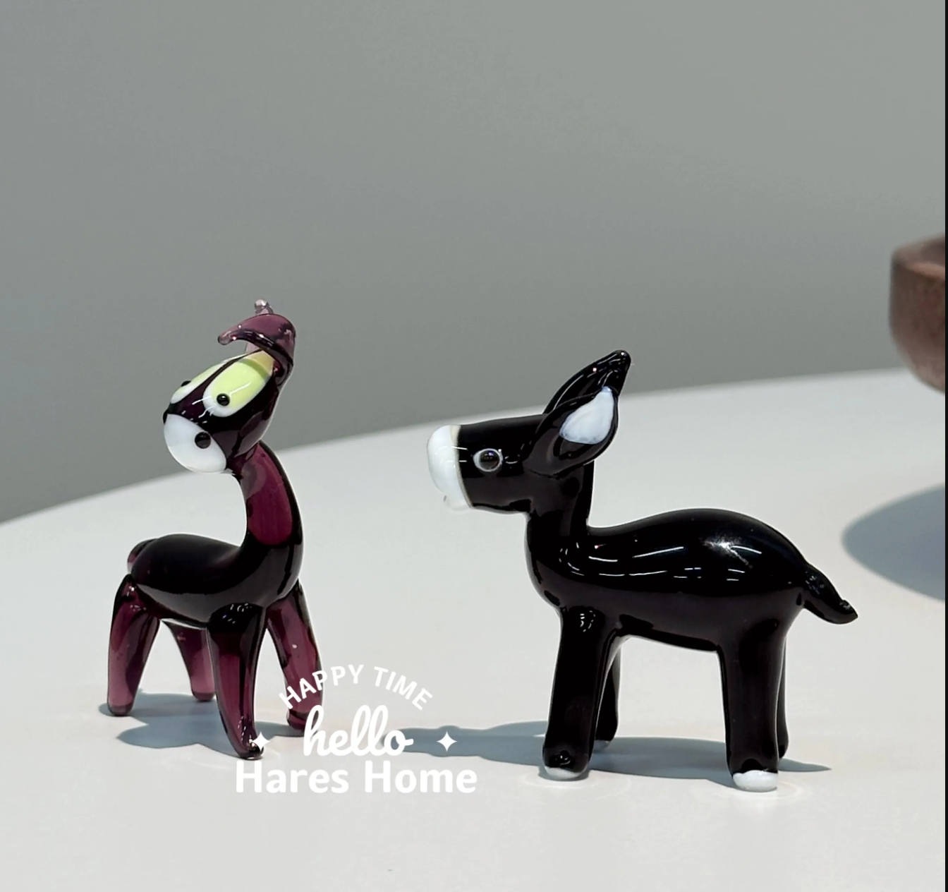 HARES HOME ｜手工琉璃小驴摆件