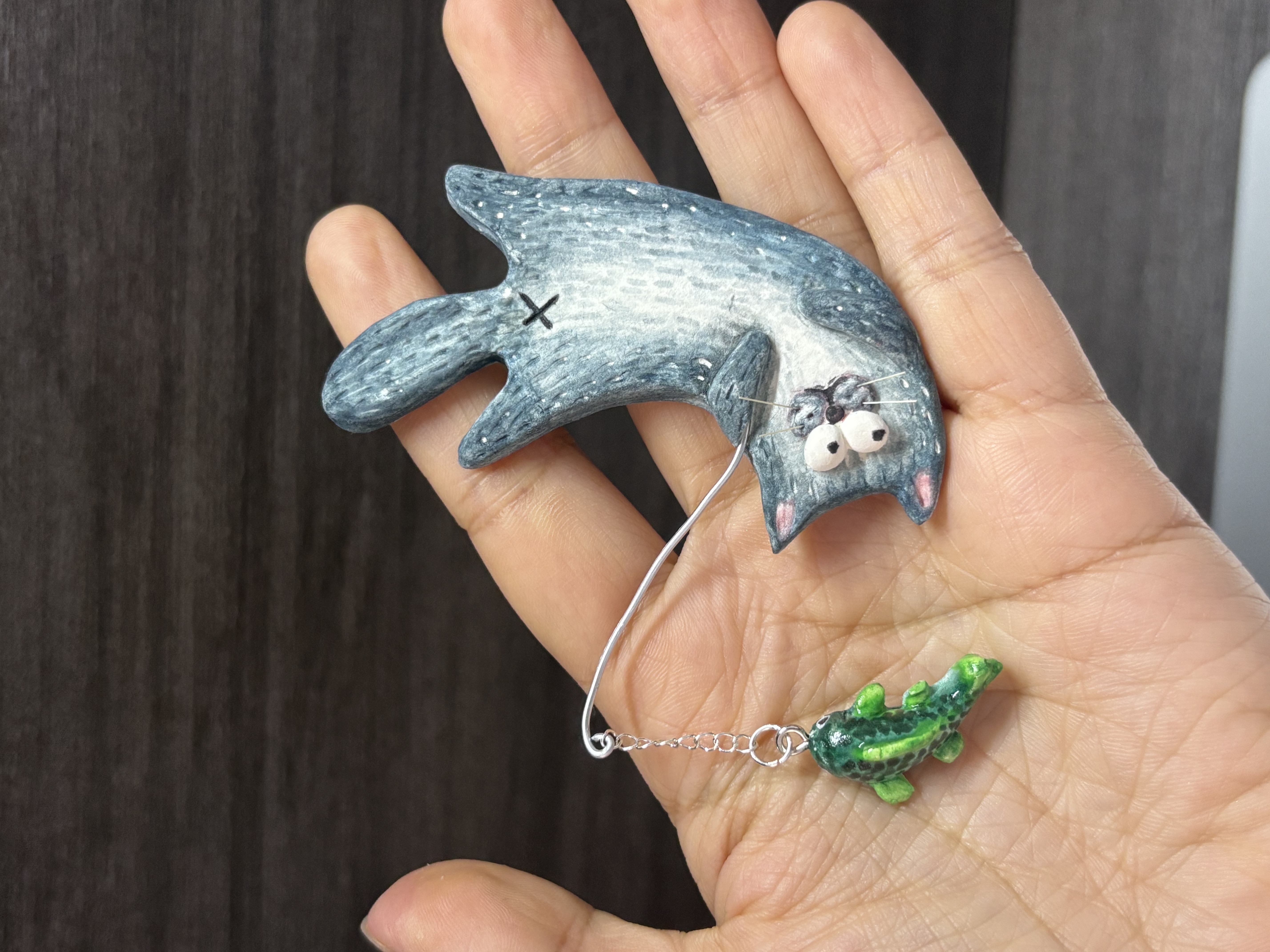 栖月童话｜春钓小猫冰箱贴
