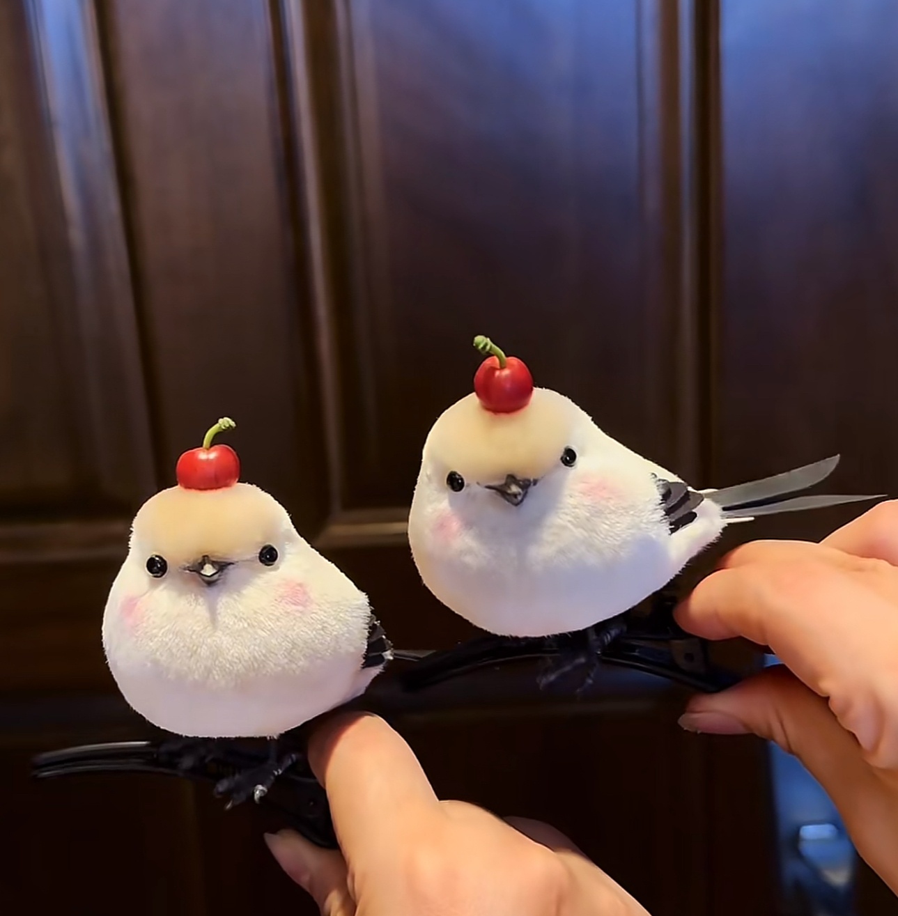 Silk Velvet Flower Craft Chubby Fluff Bird