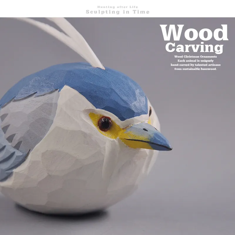 Wood木雕工作室｜夜鹭夜师傅Q版木雕模型摆件