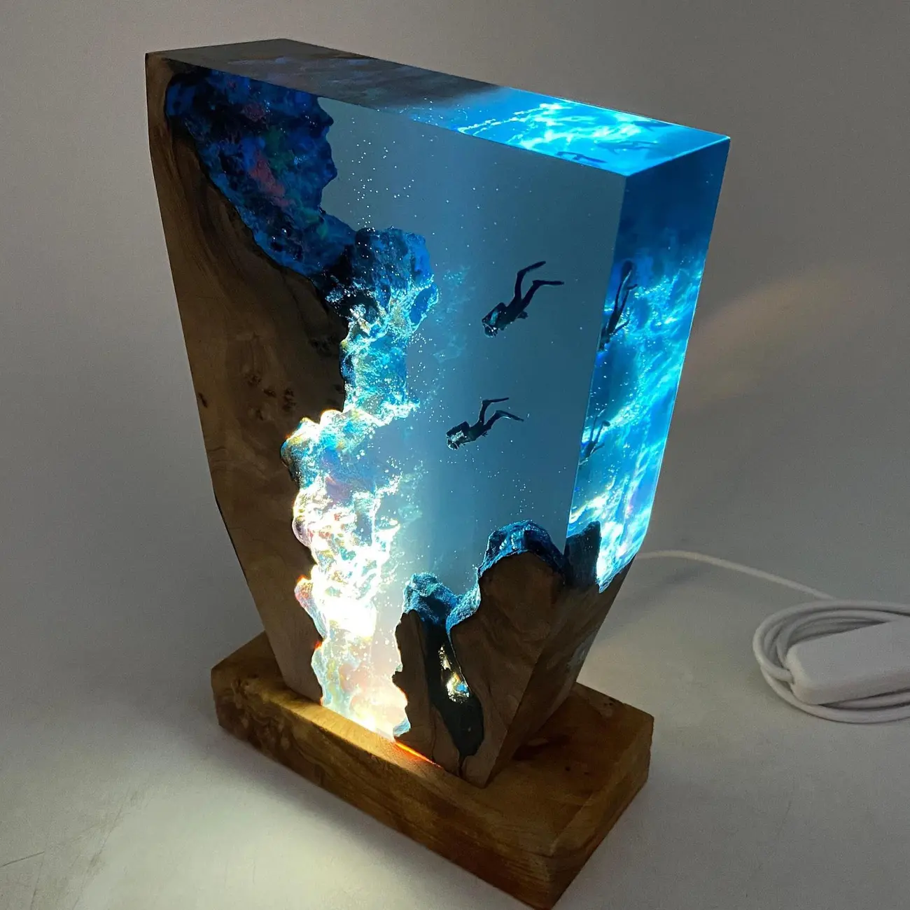 手作潜水员的假日夜灯摆件