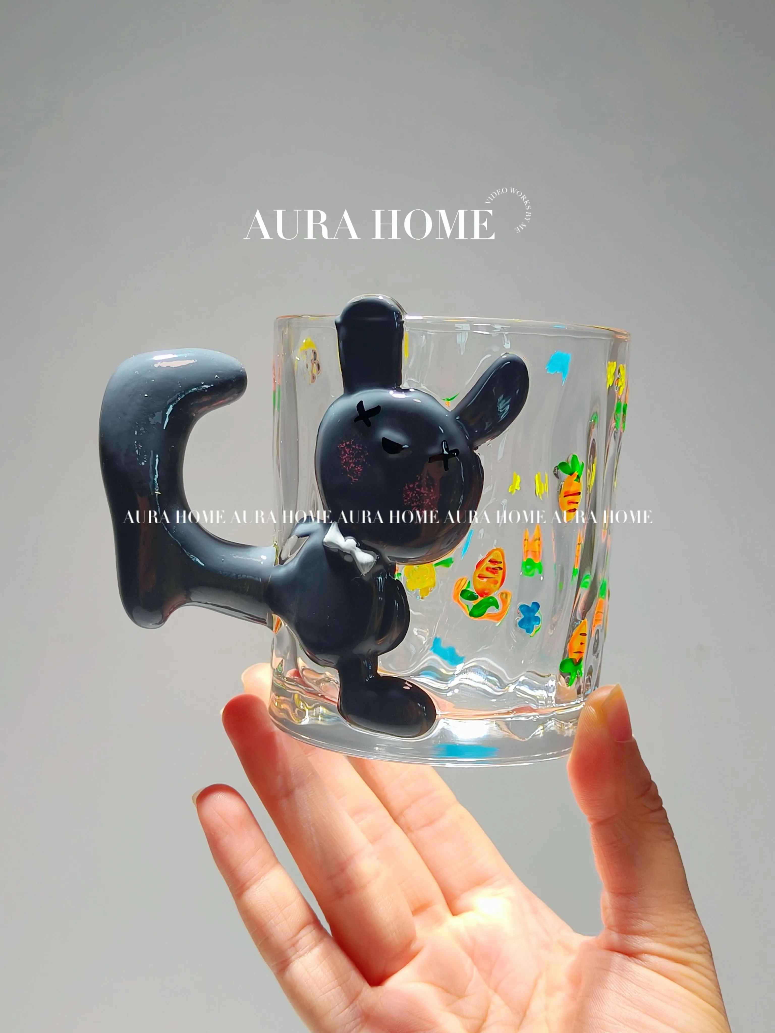 AURA HOME ｜手绘卡通兔子水杯