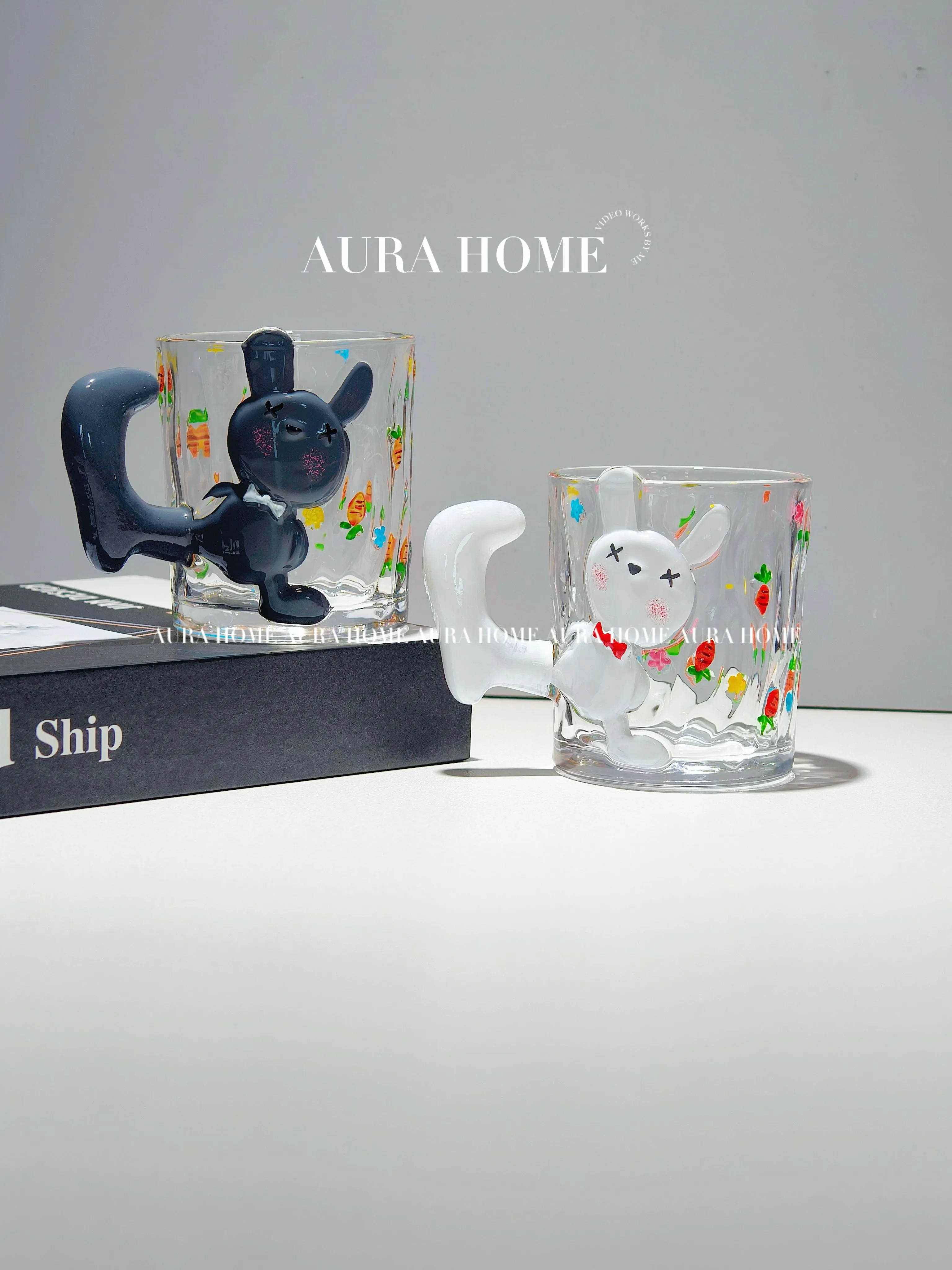 AURA HOME ｜手绘卡通兔子水杯
