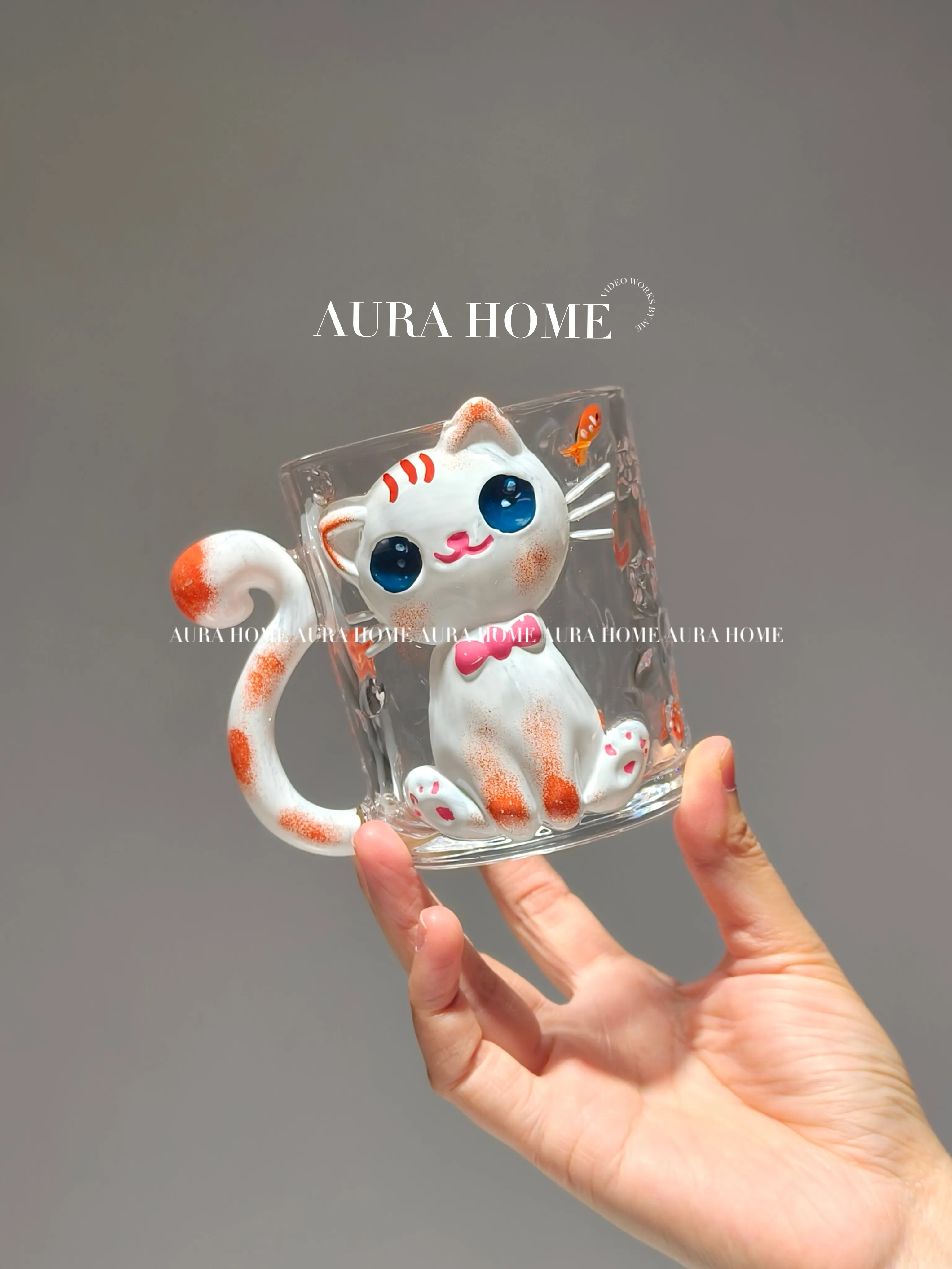 AURA HOME ｜手绘猫咪水杯