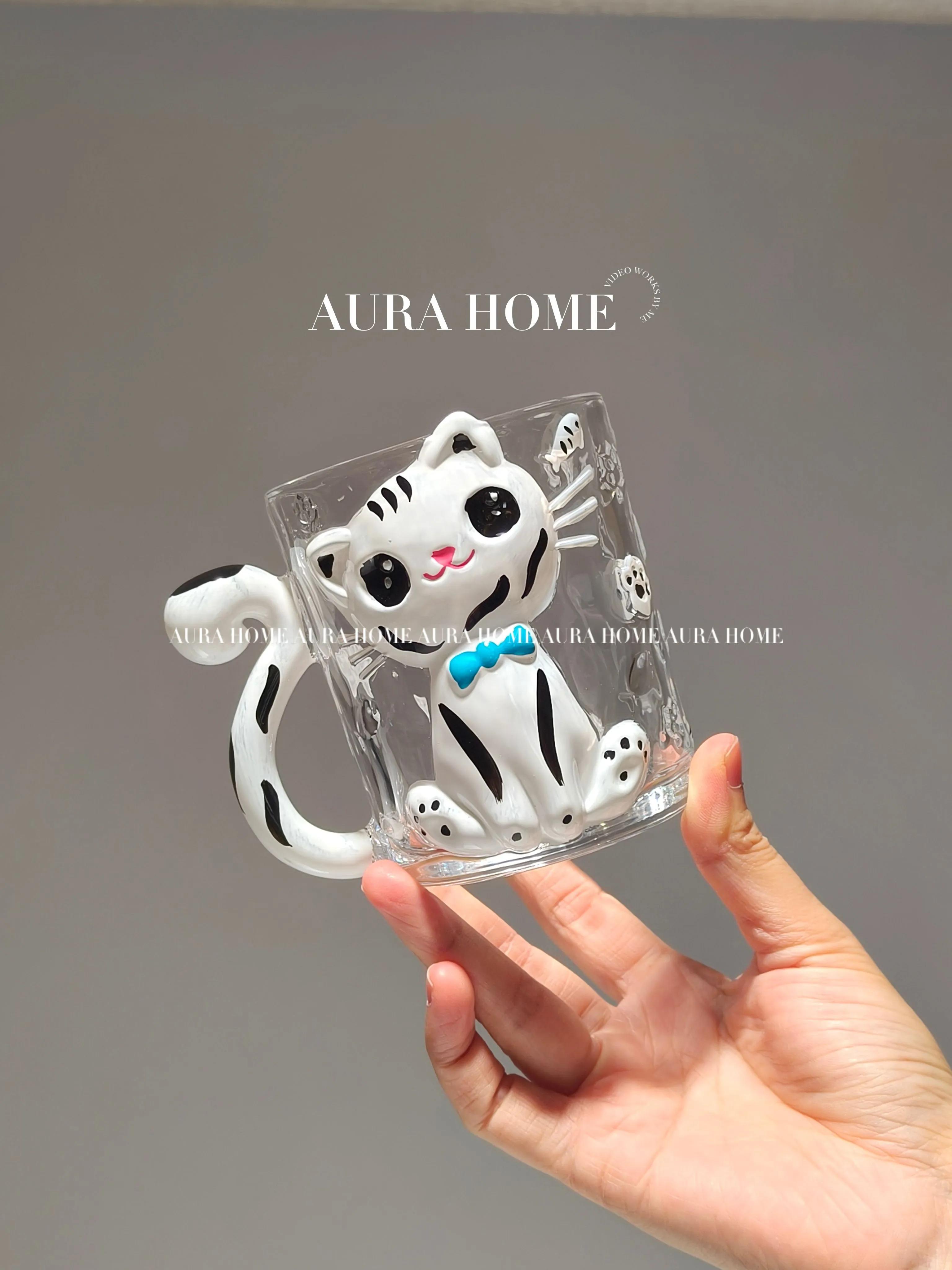 AURA HOME ｜手绘猫咪水杯