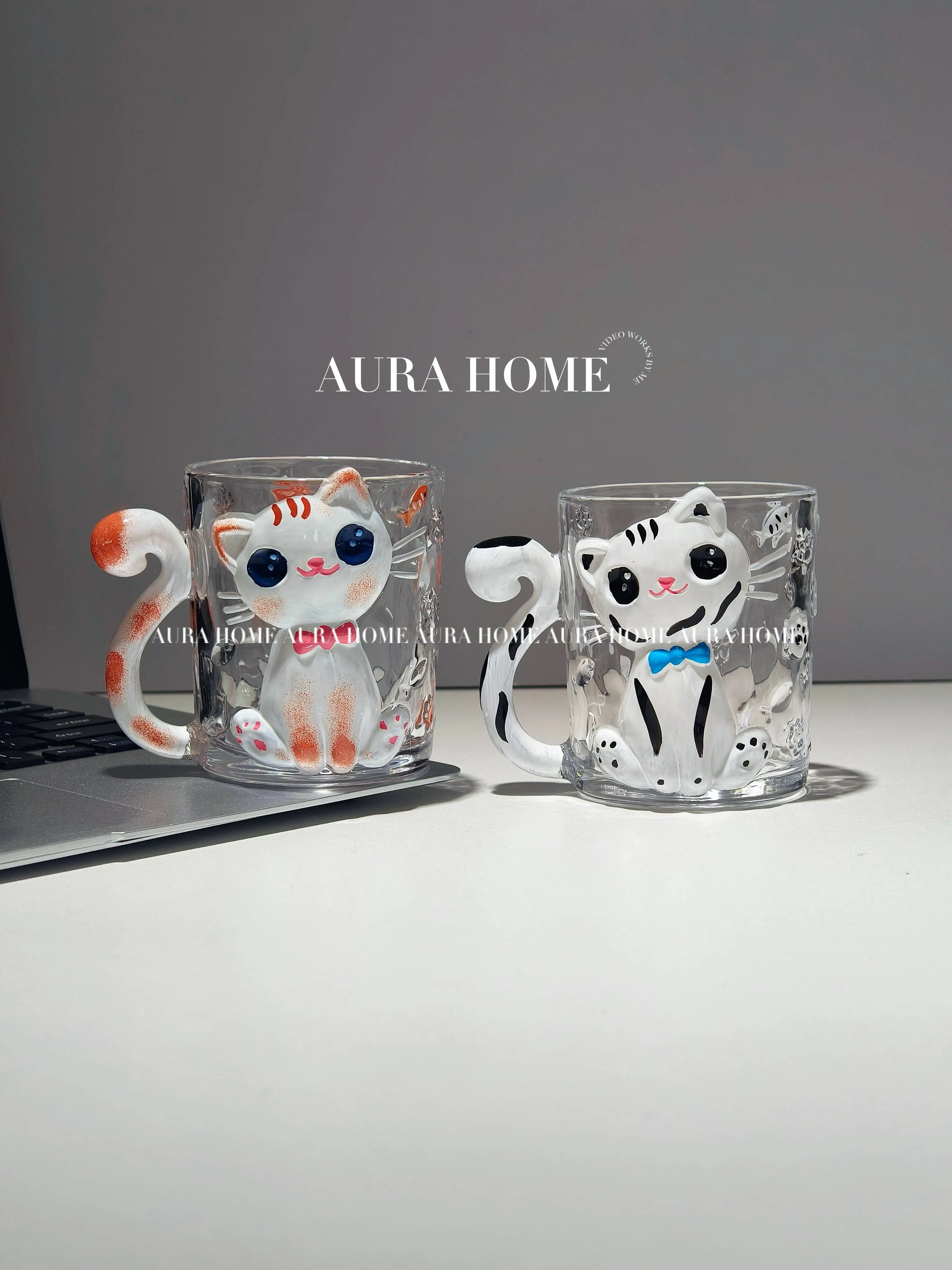 AURA HOME ｜手绘猫咪水杯