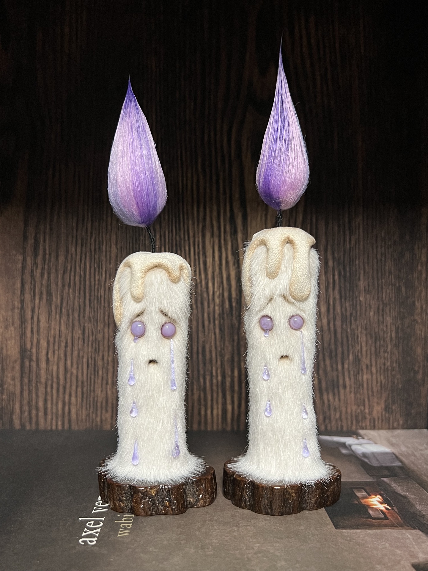 紫色泪眼蜡烛
