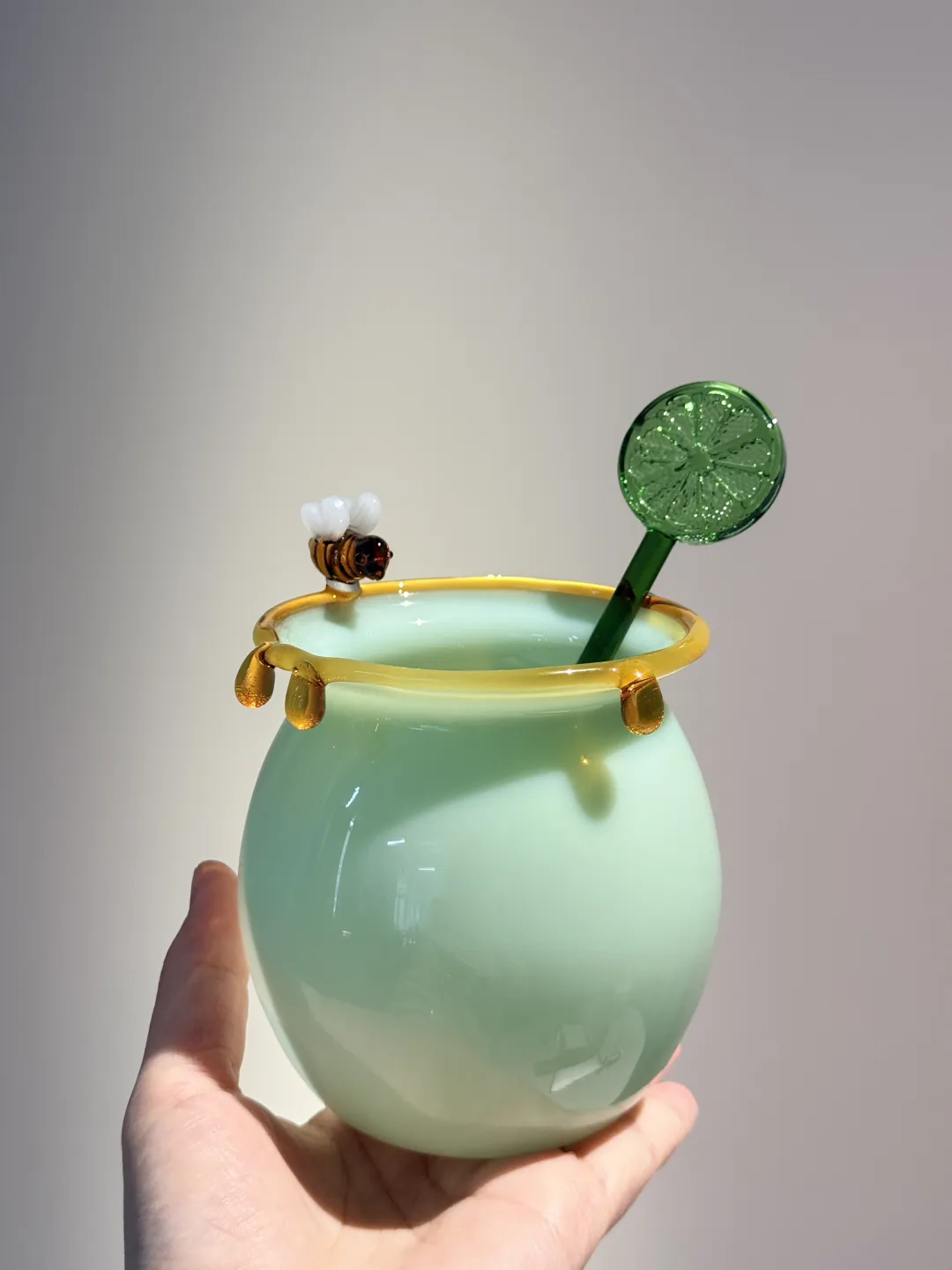 Hares｜蜜蜂罐杯玻璃杯 &middot; 黄色小号蜂
