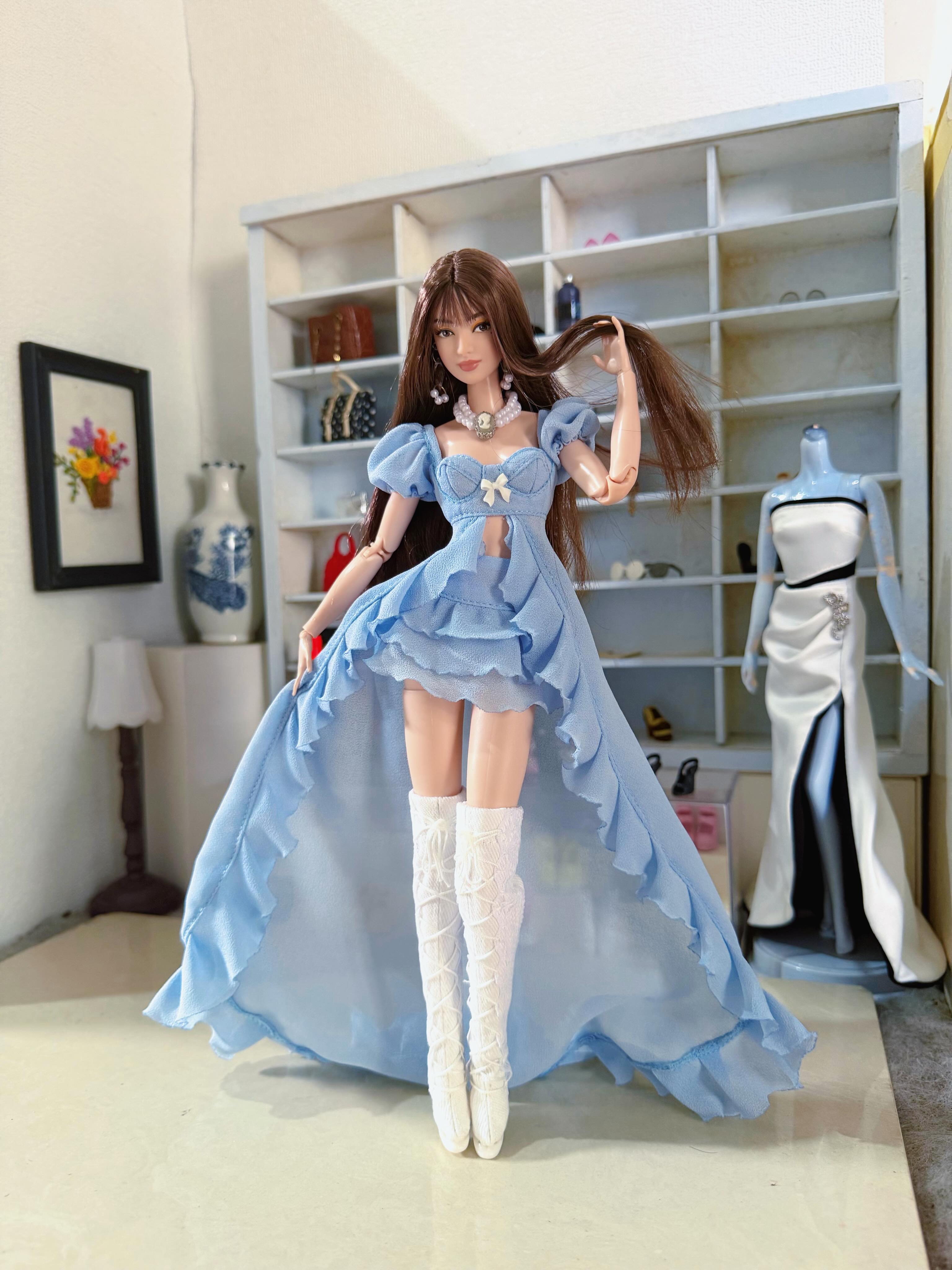 barbie拖尾裙，多色可选