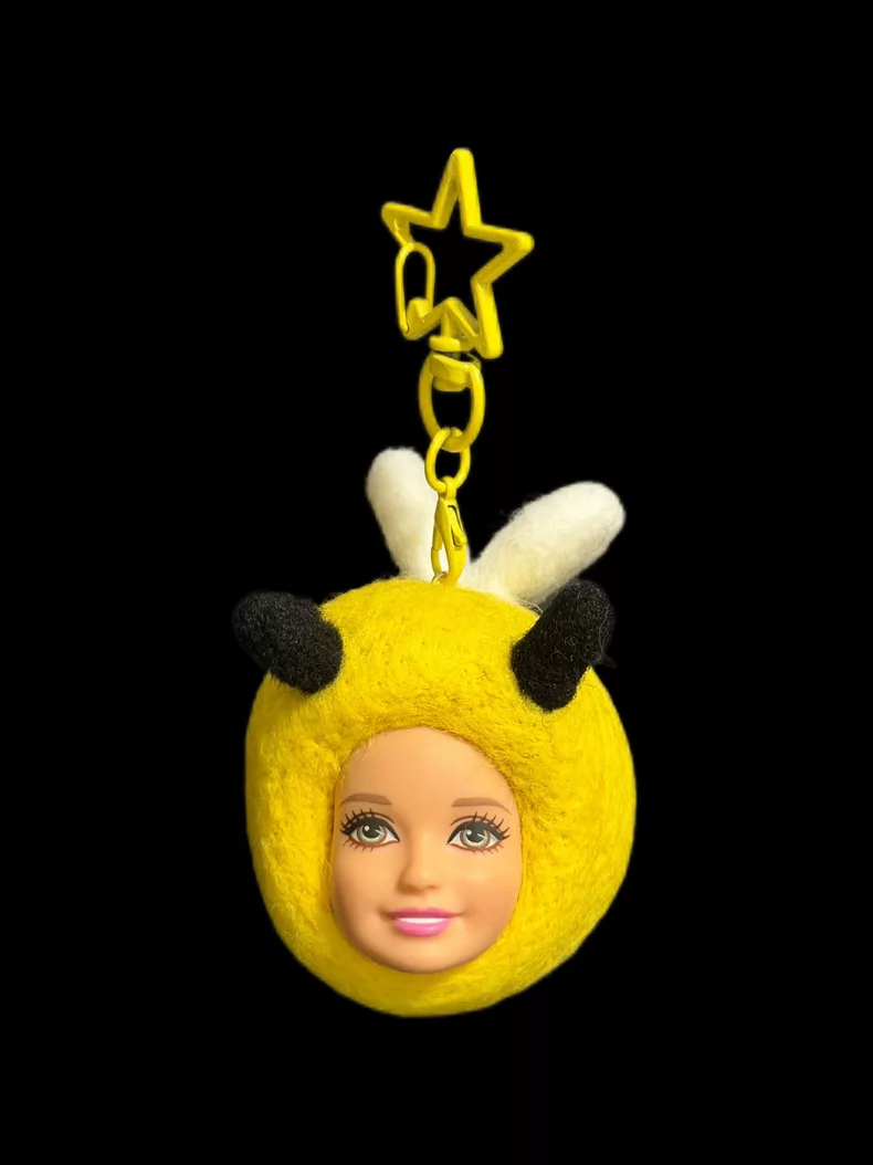 【bee】Barbie芭比恶搞羊毛毡挂件包挂