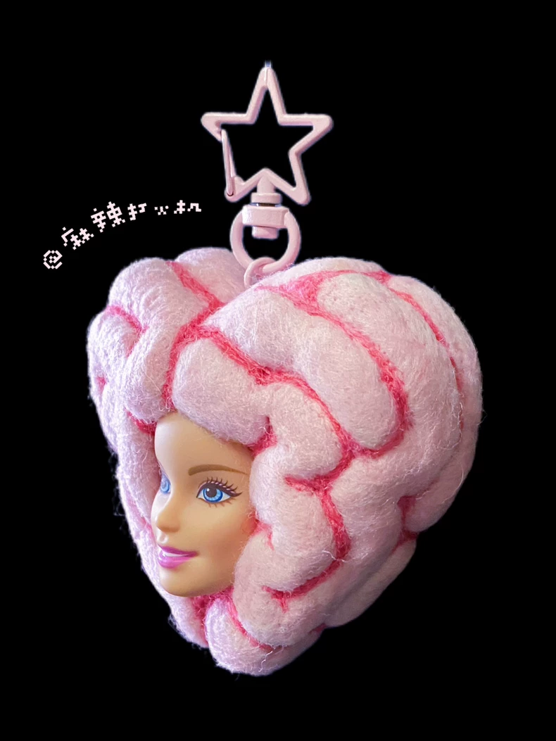 【恋爱脑】Barbie芭比恶搞羊毛毡挂件包挂