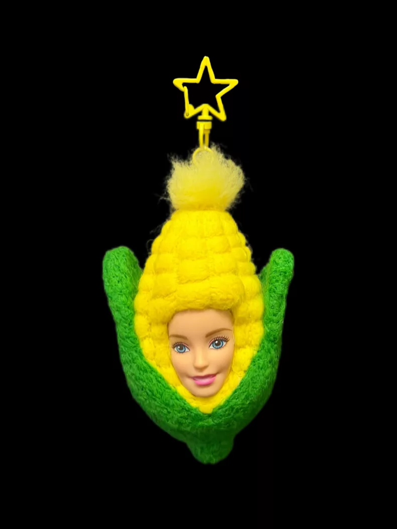 【玉米】Barbie芭比恶搞羊毛毡挂件包挂