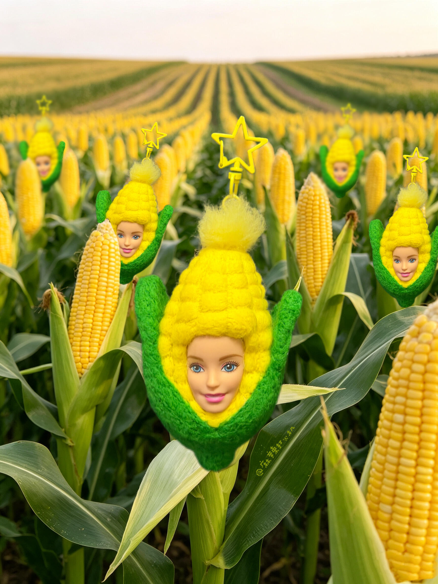 【玉米】Barbie芭比恶搞羊毛毡挂件包挂