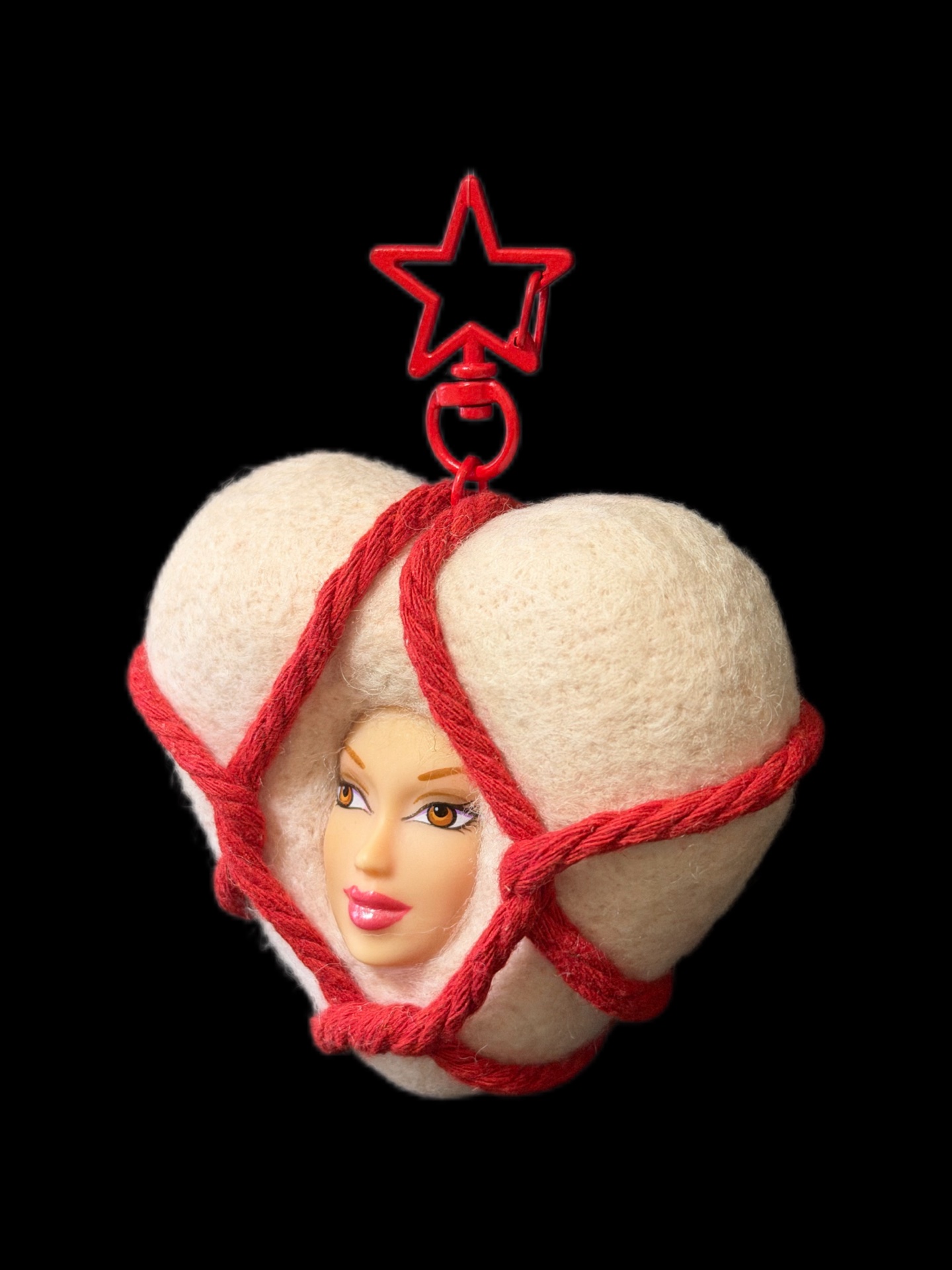 【束缚的爱】Barbie芭比恶搞羊毛毡挂件包挂