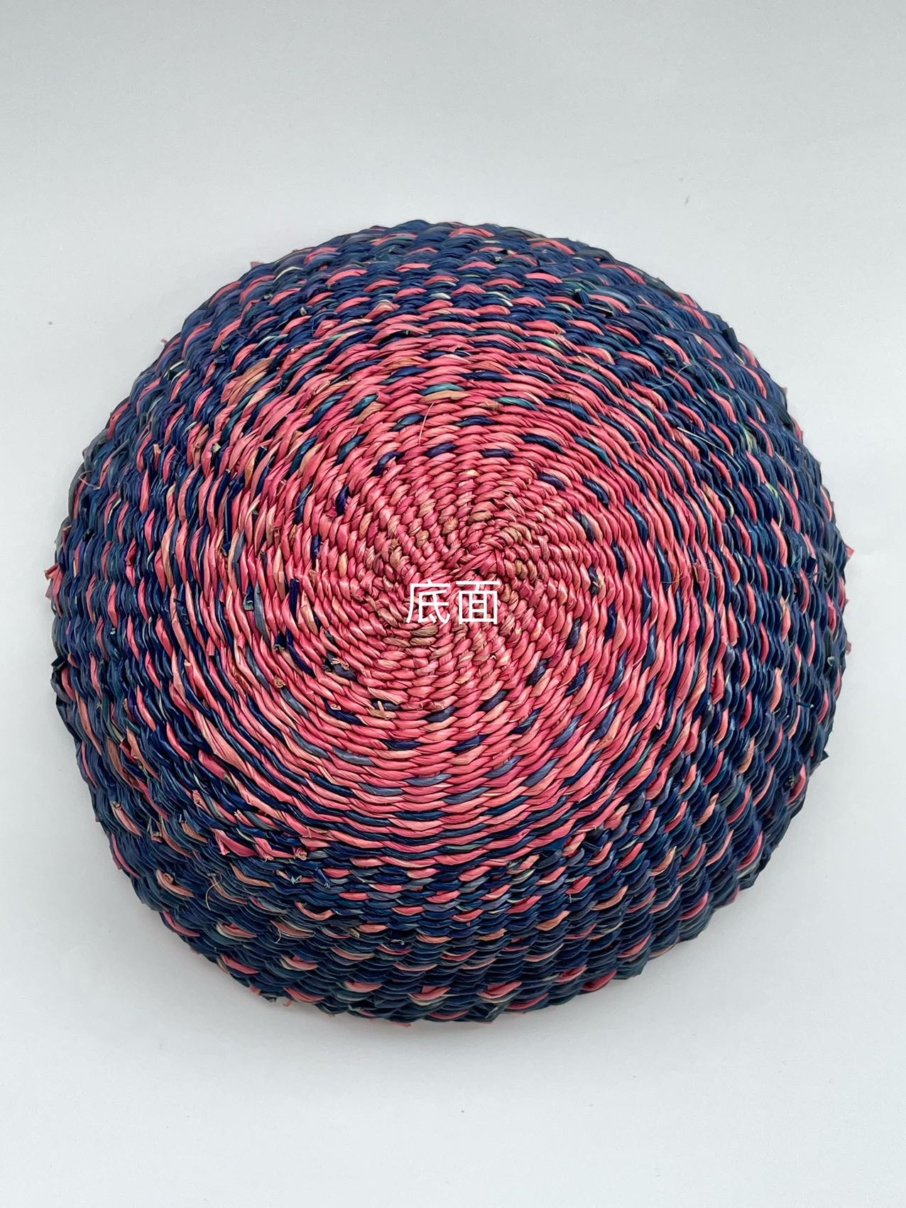 徐行草编手工收纳盘 非洲撞色纹样 非遗手 作果盘 桌面零食收纳篮